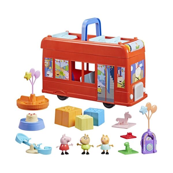 F8881 Peppa Pig 2si1 arada Part Otobüsü +3 yaş