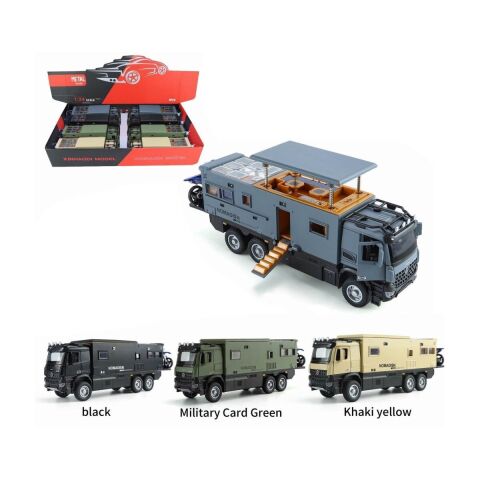 XHD-B3217 -Vardem Çek Bırak Işıklı ve Sesli Model Motorlu Karavan 1:24