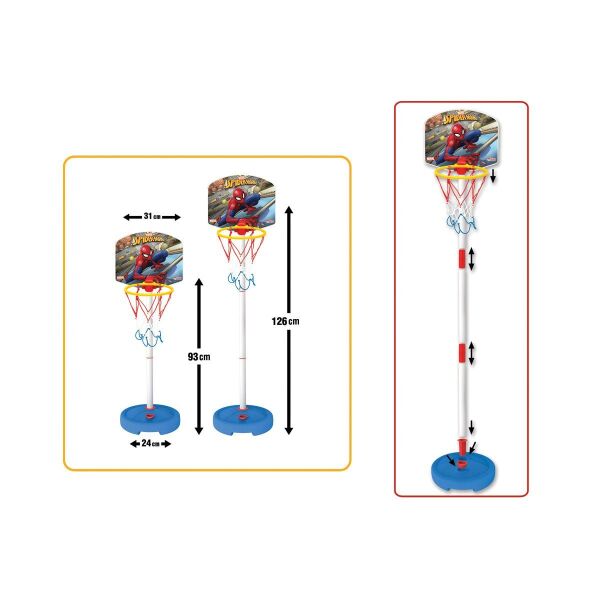 03653 Spiderman Küçük Ayaklı Basketbol Potası -Fentoys