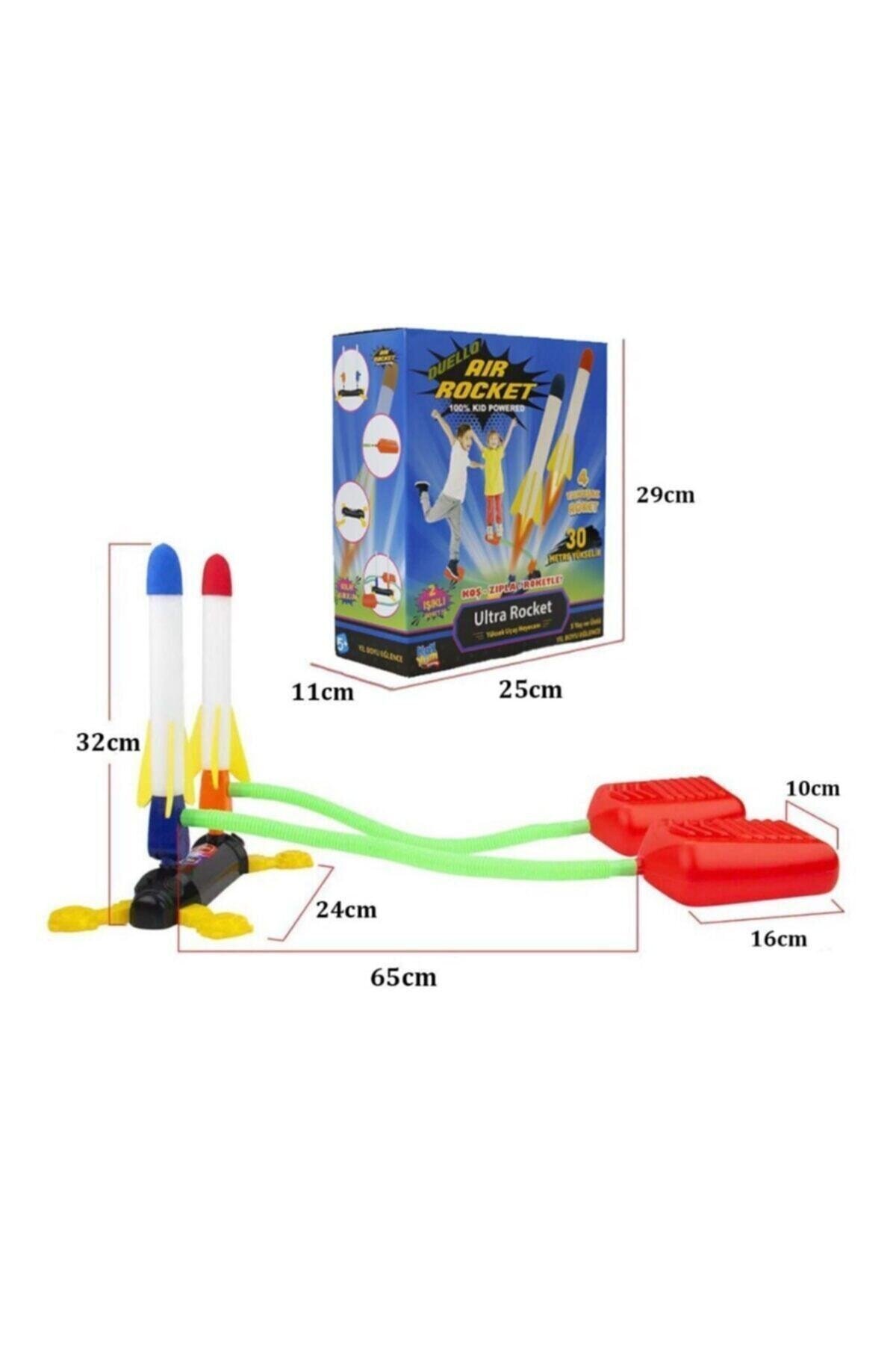 Kayyum Oyuncak Air Rocket Duello Oyuncak Seti 2 Işıklı Roket 2 Işıksız Yedek Roket Ile Beraber airrocket2