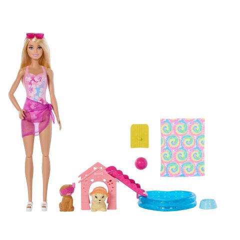 JBF35 Barbie Köpekçikle Havuz Partisi Oyun Seti