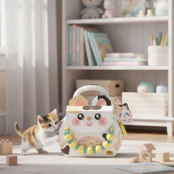 LZ-8843 LOZ KEDİ FİGÜRLÜ MEYVE ÇANTASI 360 PARÇA BLOCK OYUNCAK