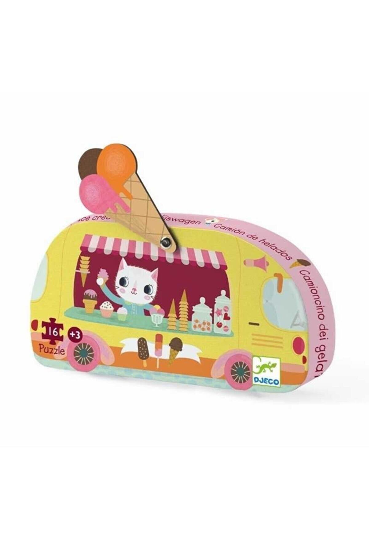 DJECO Puzzle 16 Parça/ıce Cream Truck U290944
