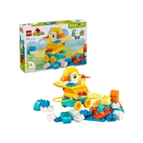 10448 Lego Duplo 3'ü1 Arada Tekerlekli Hayvanlar 58 parça +2 yaş