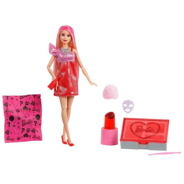 JFY68 Barbie Party Unboxed Glam Party Serisi - Kırmızı Elbiseli