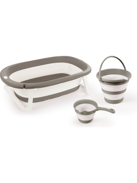 7273 KATLANABİLİR ÜÇLÜ BEBEK BANYO SETİ STONE GRİ