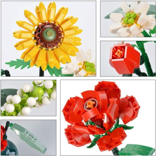 LZ1659 LOZ Eternal Flowers Serisi - ''Her Zaman Güneşe Doğru'' 568 Parça Yapım Seti