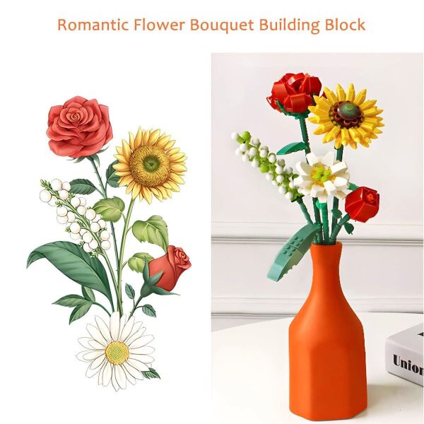 LZ1659 LOZ Eternal Flowers Serisi - ''Her Zaman Güneşe Doğru'' 568 Parça Yapım Seti