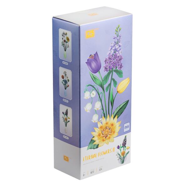 LZ1672 LOZ Eternal Flowers Serisi - ''Çiçekli Sabah, Ay Işıklı Akşam'' 534 Parça Yapım Seti