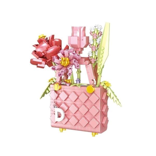 P1076 PANLOS ÇANTA BUKET ÇİÇEK 572 PARÇA BLOCK OYUNCAK