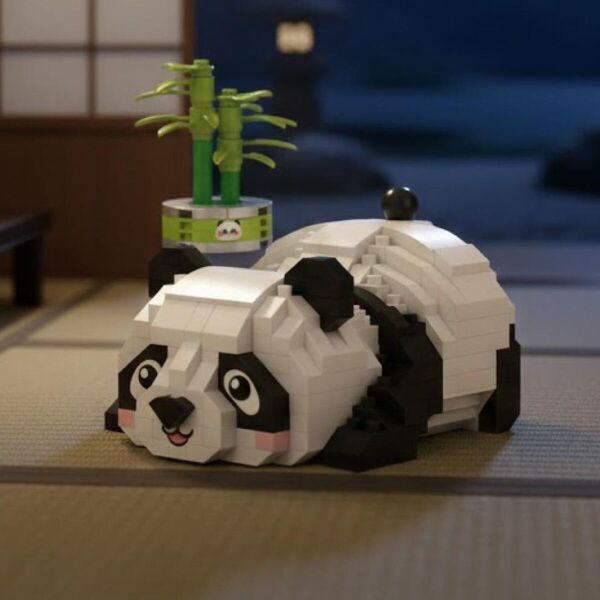 LZ-8804 LOZ DİNLENEN PANDA 340 PARÇA BLOCK OYUNCAK