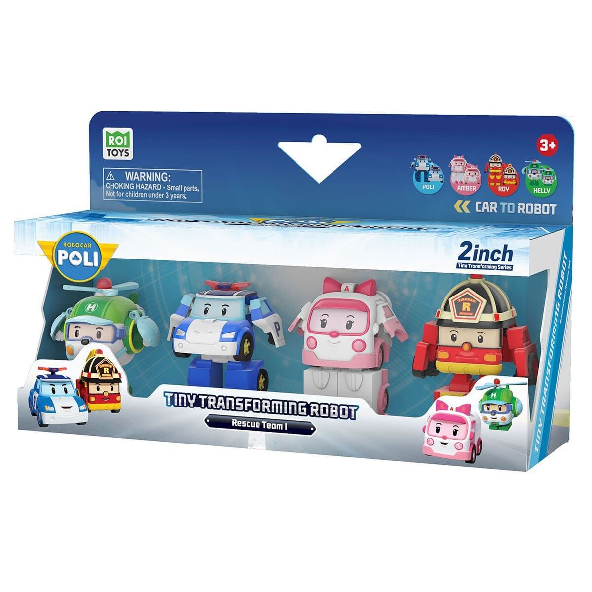 POLI MRT-674 Robocar Poli Mini Transforming Kasabanın Kurtarma Araçları 4lü Set