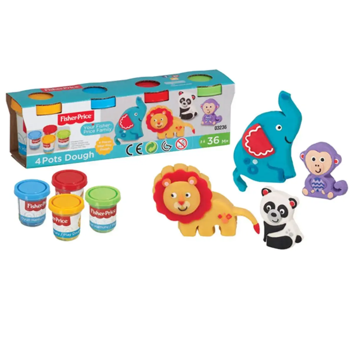 Mattel Dough 4’lü Oyun Hamuru Seti (560 Gr) - 03237