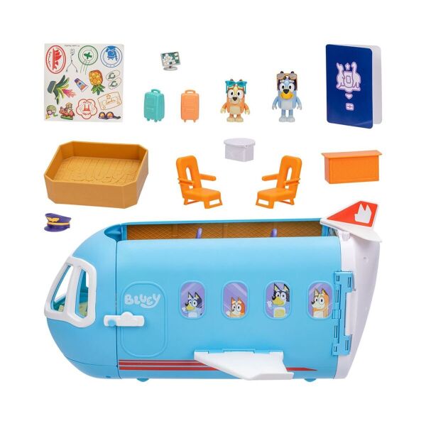 BLUEY/17670 BLUEY 3Ü 1 ARADA DÖNÜŞEN UÇAK OYUN SETİ