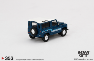 Mini Gt 1:64 Land Rover Defender 90 County Wagon Stratos Blue