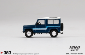 Mini Gt 1:64 Land Rover Defender 90 County Wagon Stratos Blue