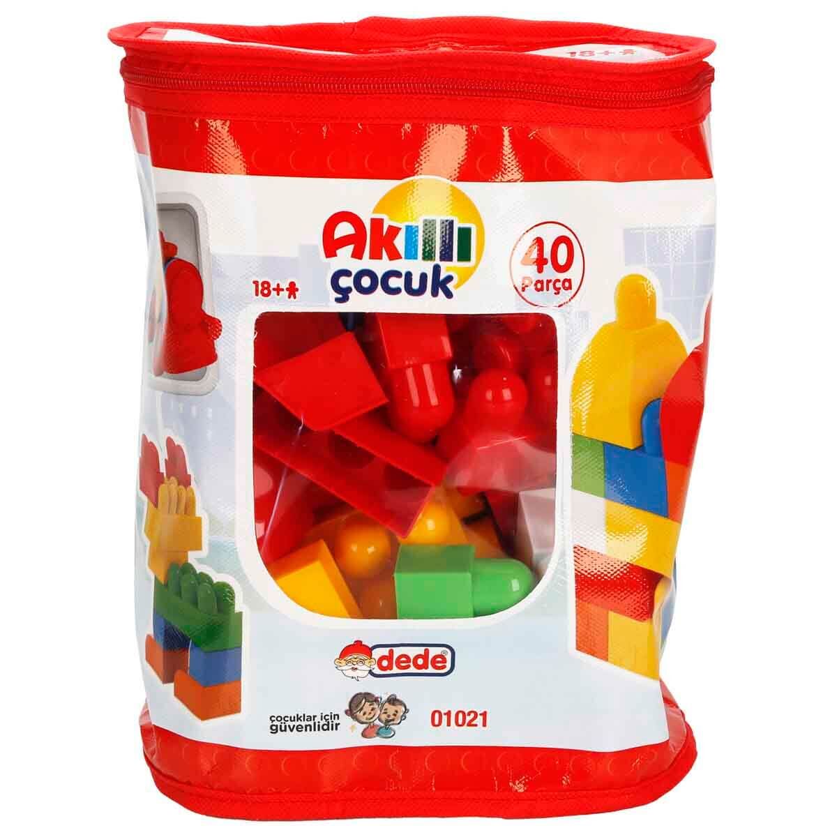 Akıllı Çocuk Renkli Bloklar 40 Parça - Eğitici Lego Seti