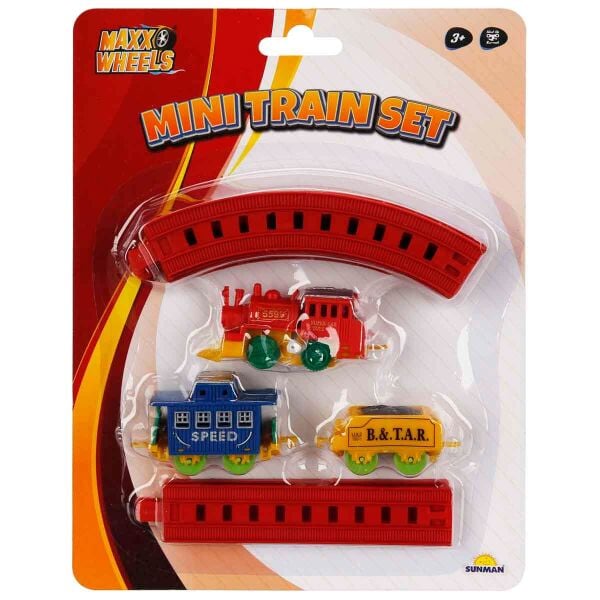 Maxx Wheels Mini Tren Yolu Seti - Çocuklar İçin İnşa Edilebilir Oyuncak