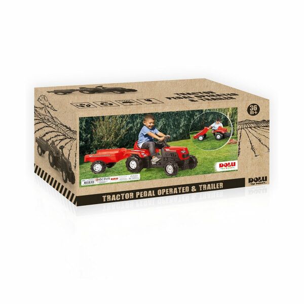 8146 OYUNCAK ROMORKLU TRAKTOR KIRMIZI