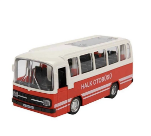 Sesli ve Işıklı Nostaljik Halk Otobüsü 15 cm.