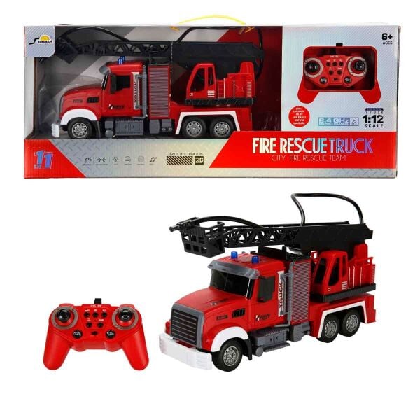 5092 SUN-RST-RC KAMYON 1 12 İTFAİYE FF SES IŞIK 3 7V USB 2 4 GHZ