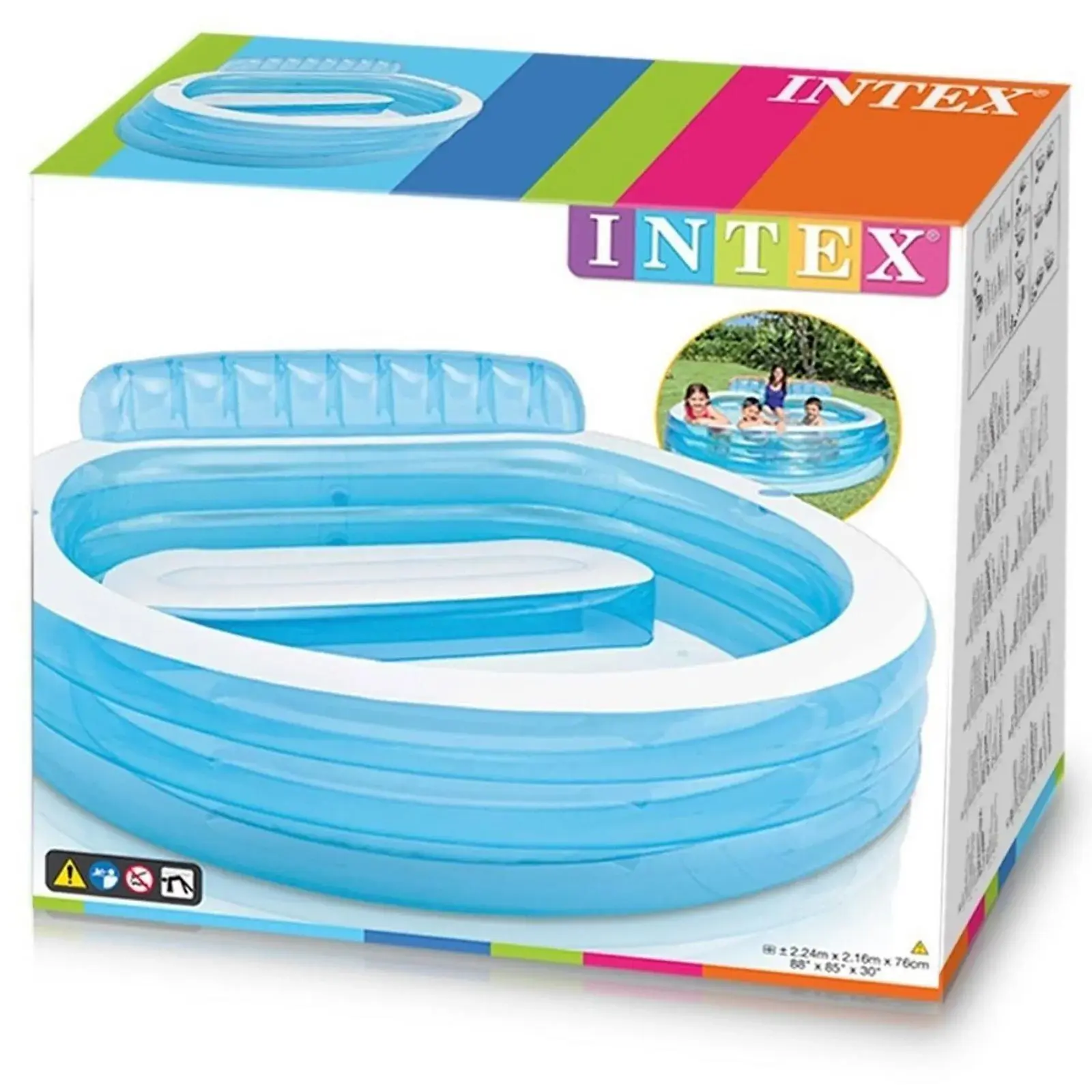 INTEX KOLTUKLU AİLE HAVUZU 2.29m x 2.18m x 79cm
