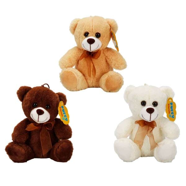 0998 SUN-JHN-PFF-SK PELUŞ AYI OTURAN KURDELELİ 21CM 2R