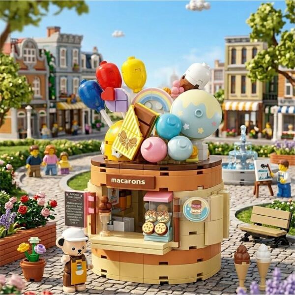 P881201 PANLOS TEDDY BEAR KOLEKSİYONU DONDURMA DÜNYASI 354 PARÇA BLOCK OYUNCAK
