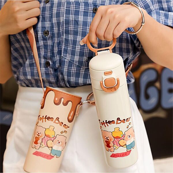 D9260 DILLER TOFFEE BEAR FİGÜRLÜ 520 ML PASLANMAZ ÇELİK TERMOS