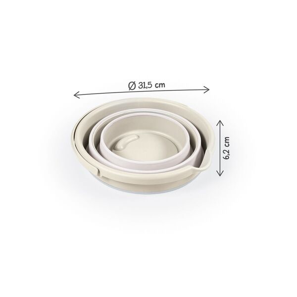 7271 Katlanabilir Banyo Seti 3lü Bej