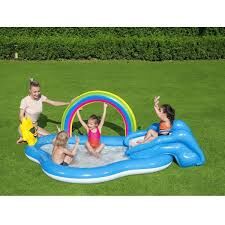 Bestway Gökkuşağı Fışkıyeli Kaydıraklı Havuz 53092 257 x 145 cm