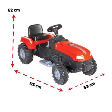05 276  Pilsan Mega Traktör Akülü 12 Volt Kırmızı