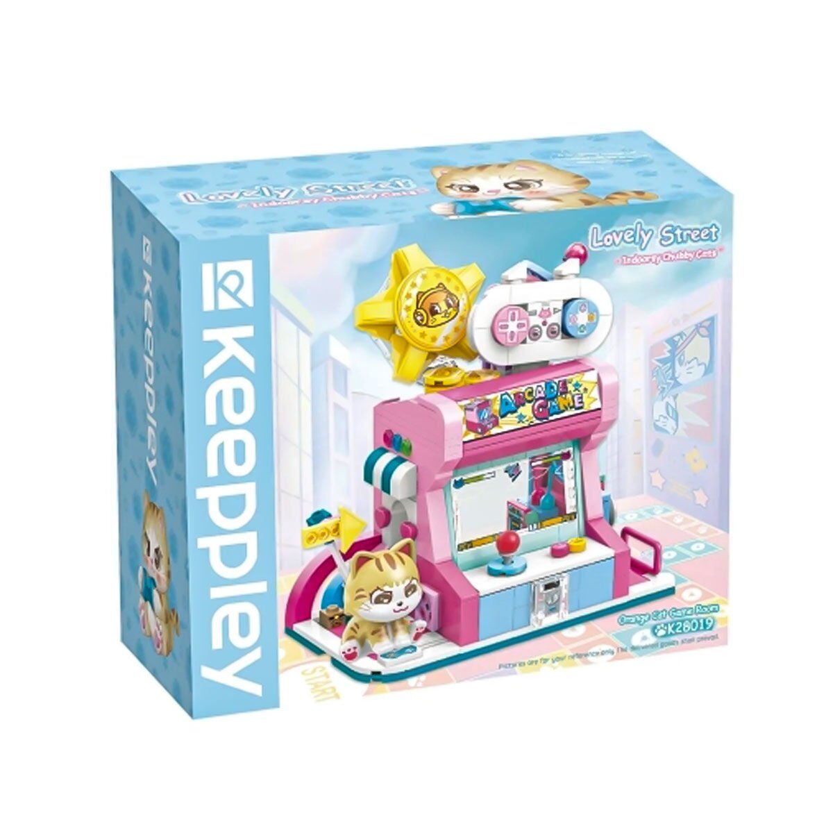 KP28019 Keeppley Lovely Street - Orange Cat Game Room 384 Parça Yapım Seti