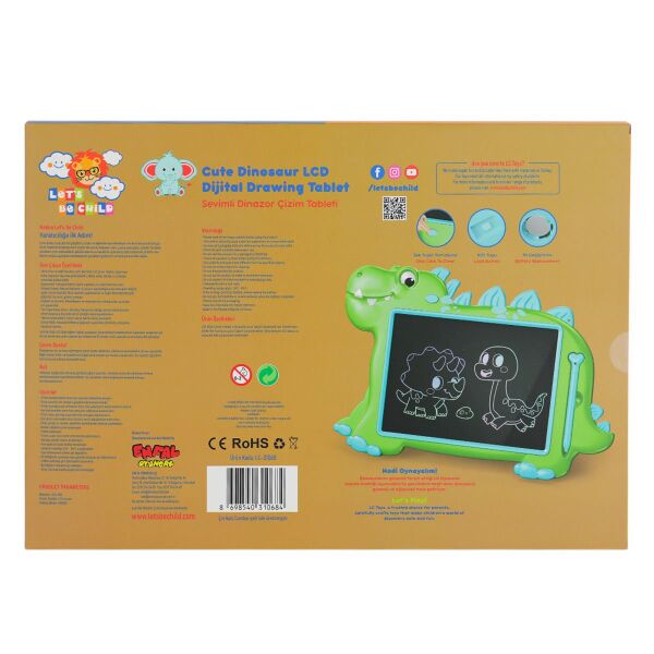 LC-31068 SEVİMLİ DİNAZOR  ÇİZİM TABLETİ 10 İNÇ