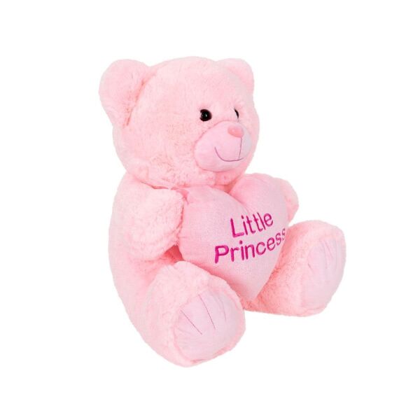 4763 Peluş Ayı Prens ve Prenses Kalpli Ayı 45 cm