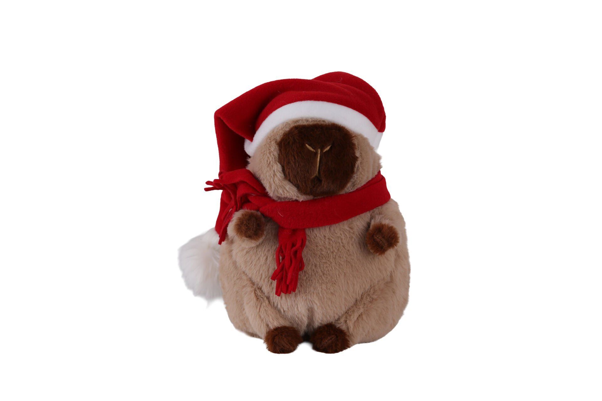 6213 YILBAŞI ŞAPKALI 28 CM KAHVERENGİ KAPİBARA